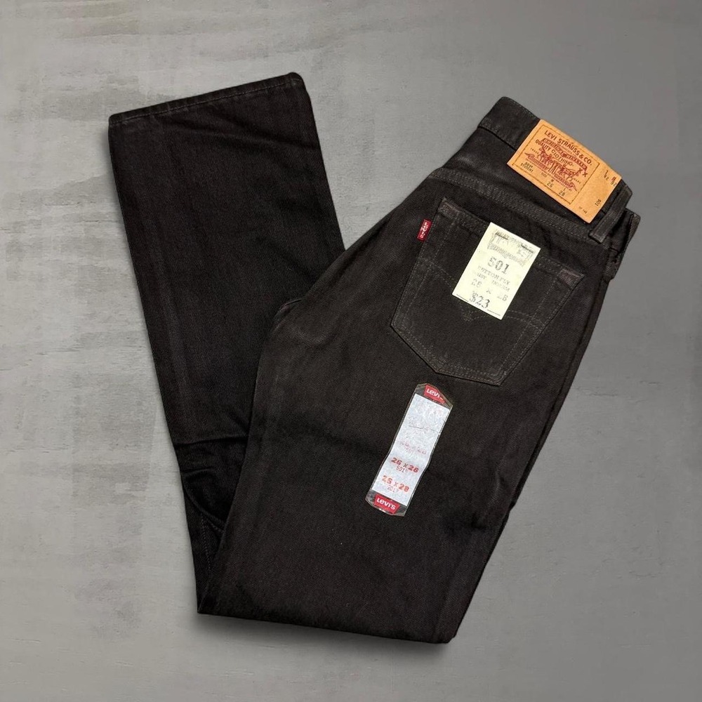 Vintage Levi's 501 XX Button Fly Student Jeans Black Made in‎ USA NWT 26 x 30